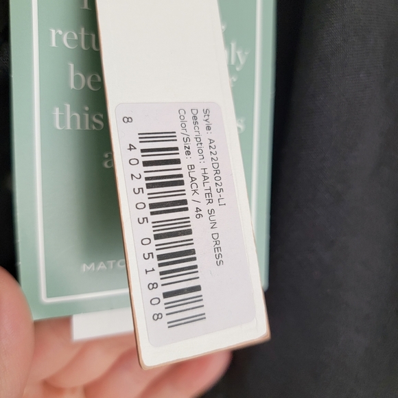 Another Tomorrow Linen Halter Dress size 46 NWT - Picture 10 of 10